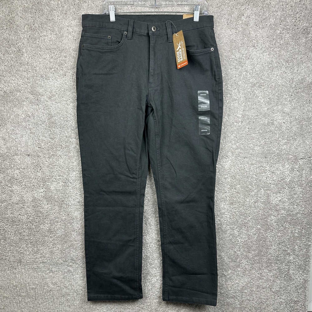 Eddie Bauer Classic Fit MR Flex Mountain Jean Mens 33x30 Gray New With Tags